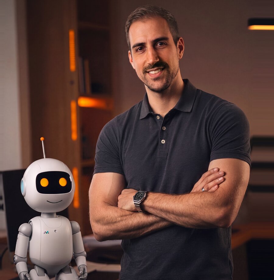 Nico Contopidis, owner of Conto IT, next to Conti