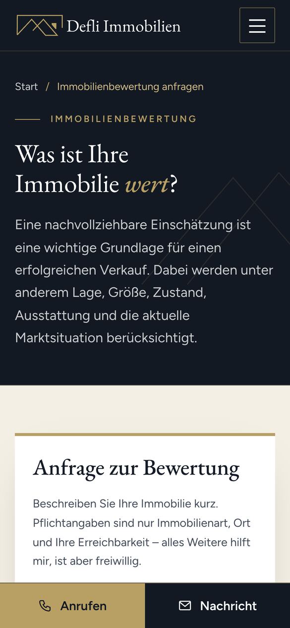 Bewertungsanfrage am Handy