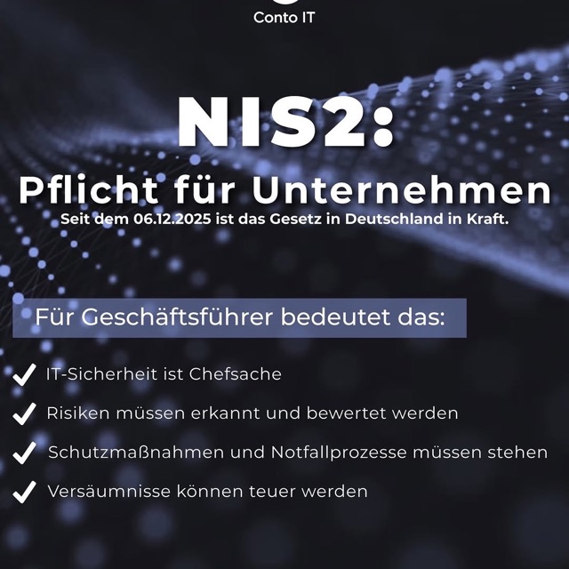 NIS2 is in force. For managing directors that means: IT secur…