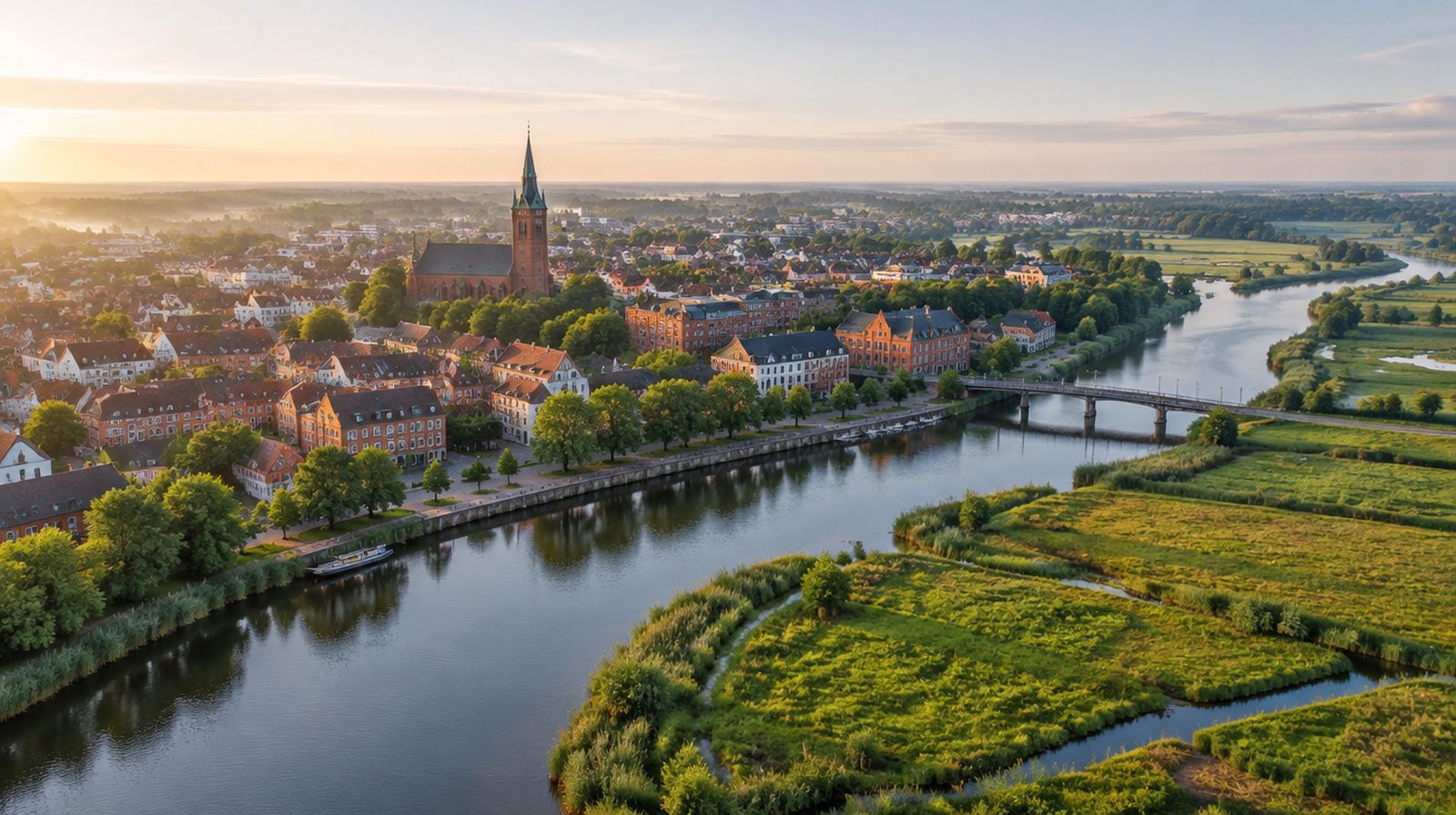 Itzehoe an der Stör aus der Luft