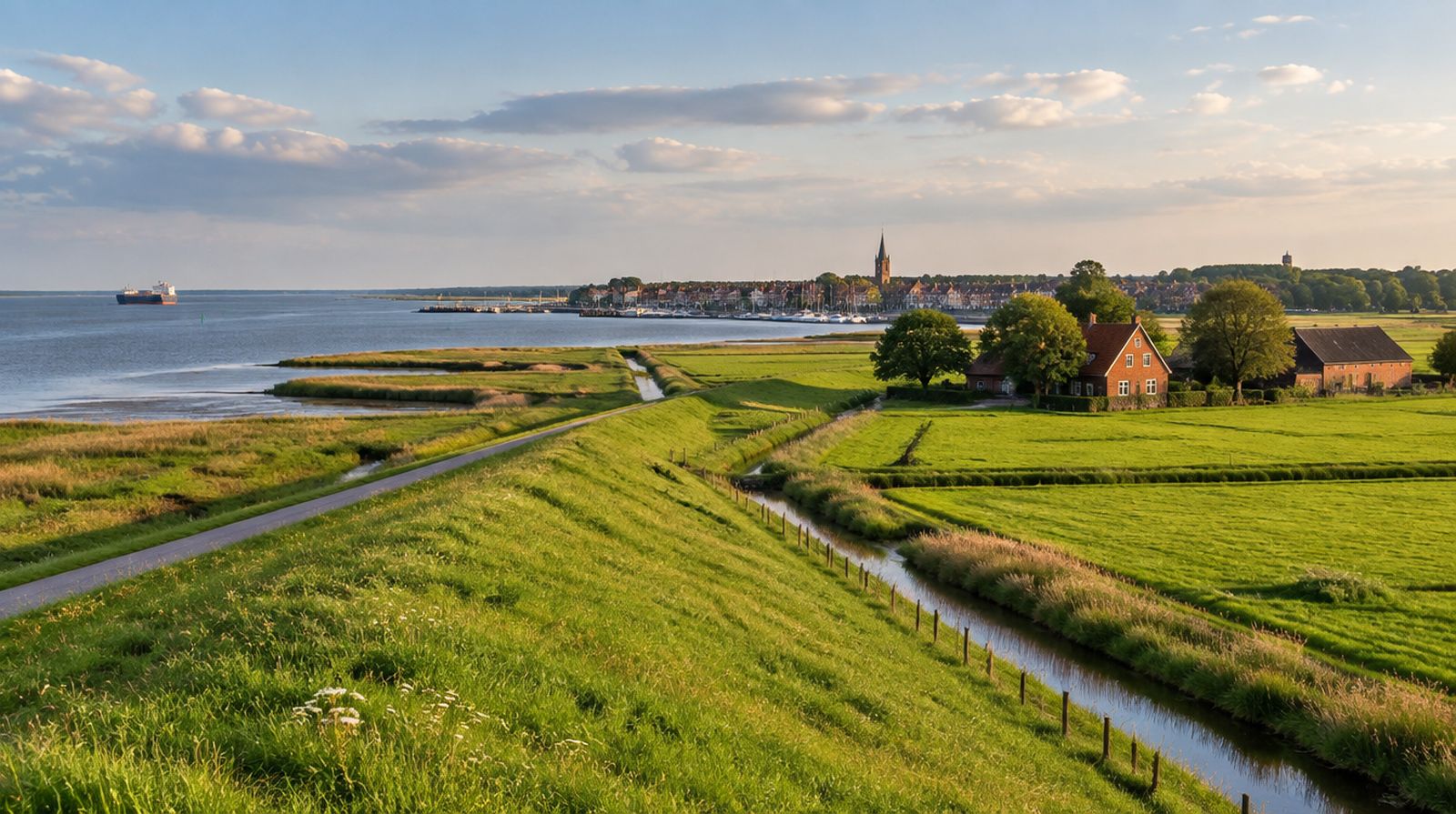 Elbmarsch im Kreis Steinburg bei Glückstadt