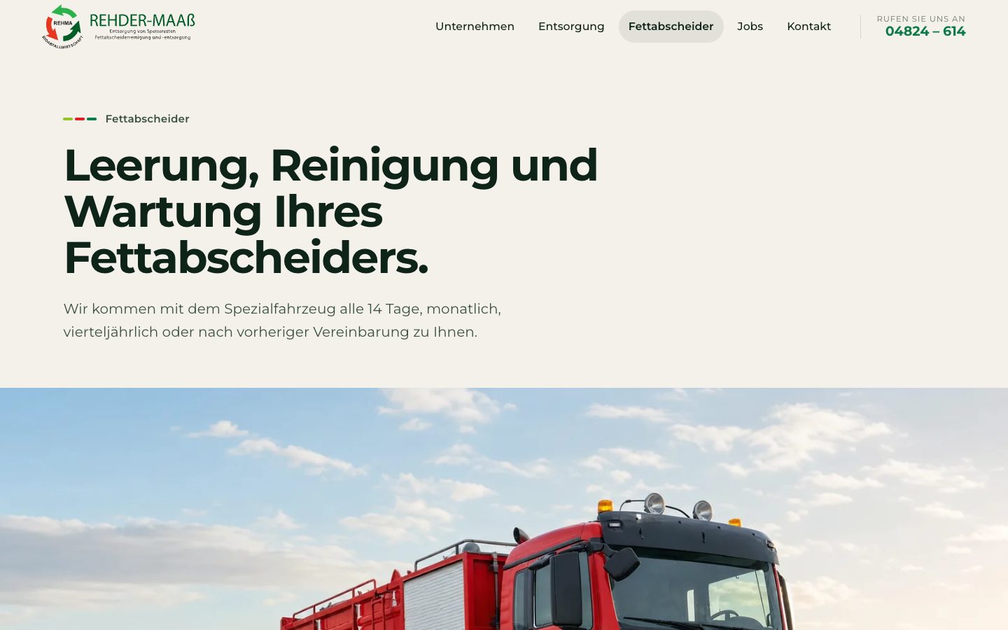 Neue Fettabscheider-Seite Rehder-Maaß