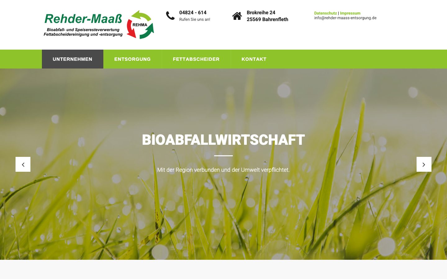 Alte Startseite Rehder-Maaß